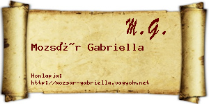 Mozsár Gabriella névjegykártya