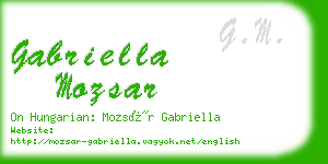 gabriella mozsar business card